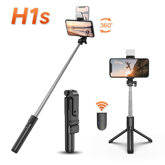 Mini trépied H1S perche à selfie 1M télécommande, led - Smart Business Center