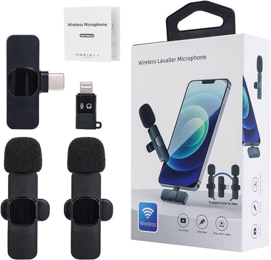 K9 Microphone Lavalier Sans Fil 2.4GHz Rechargeable pour iPhone Android - Smart Business Center